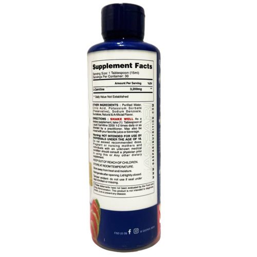 Gaspari Nutrition Liquid Carnitine 3200 MG 30 Servings