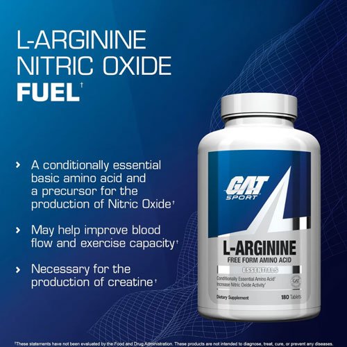 GAT Sport L Arginine 1000 MG - 180 Tablets