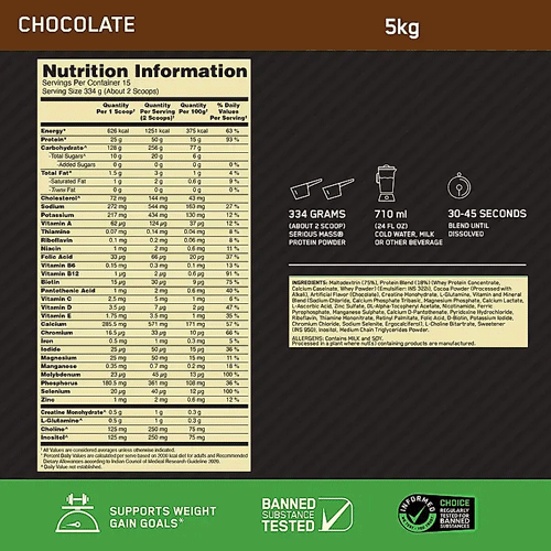 Optimum Nutrition Serious Mass Weight Gainer