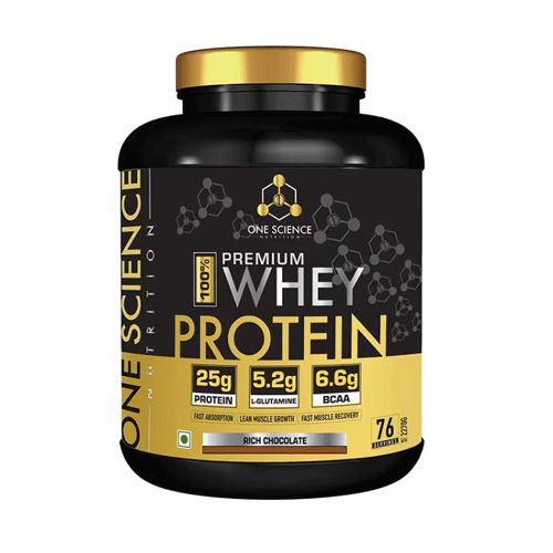 One Science Nutrition 100% Premium Whey Protein Powder.