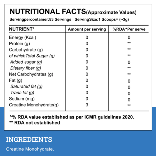 Wellcore - Micronised Creatine Monohydrate Flavoured